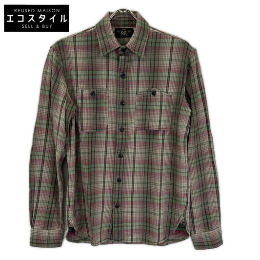 RRL ダブルアールエル グリーン×ピンク 782889980001 チェック BUTTE WEST SPORT シャツ トップス