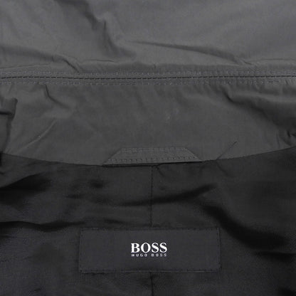 HUGOBOSS ヒューゴボス 美品 ナイロン ベルト付きトレンチコート メンズ チャコールグレー 46 コート