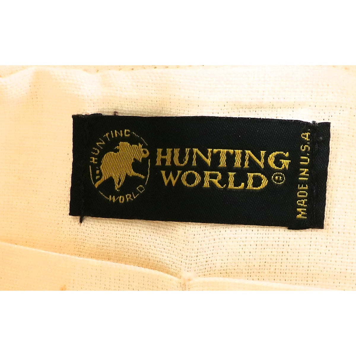 HUNTING WORLD ハンティングワールド エンボスロゴ ワッペン付 キャンバス トートバッグ