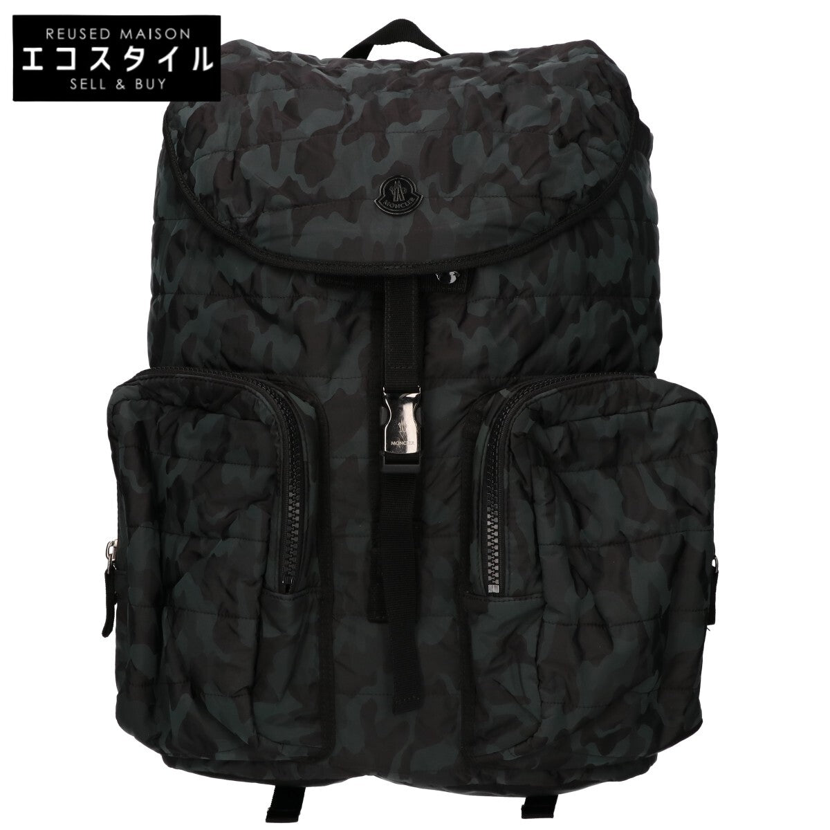 MONCLER モンクレール 【美品】3209A006040053355 ZAINO ザイノ カモフラージュ柄 ナイロン バックパック リュック バックパック