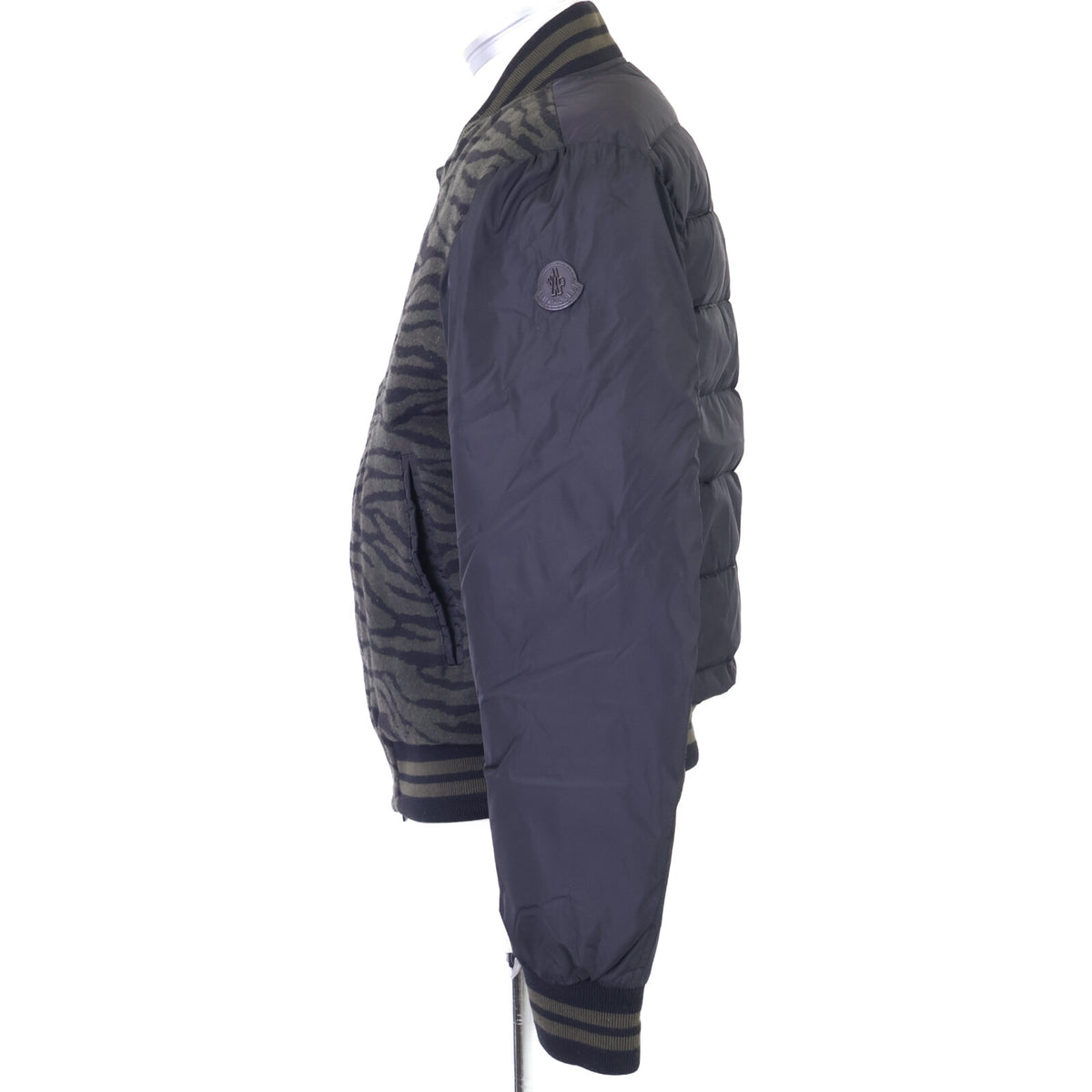 MONCLER モンクレール 【美品】CUIVRE ゼブラ柄 ウール/ナイロン 切替 ダウンブルゾン ジャケット