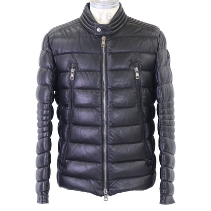 MONCLER モンクレール 【美品】AMIOT オールレザー ライダース ダウンジャケット ジャケット
