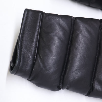 MONCLER モンクレール 【美品】AMIOT オールレザー ライダース ダウンジャケット ジャケット