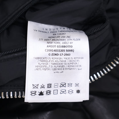 MONCLER モンクレール 【美品】AMIOT オールレザー ライダース ダウンジャケット ジャケット