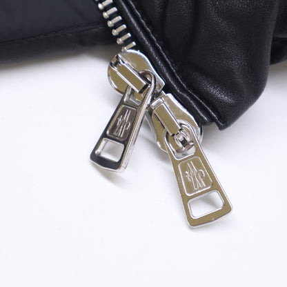 MONCLER モンクレール 【美品】AMIOT オールレザー ライダース ダウンジャケット ジャケット