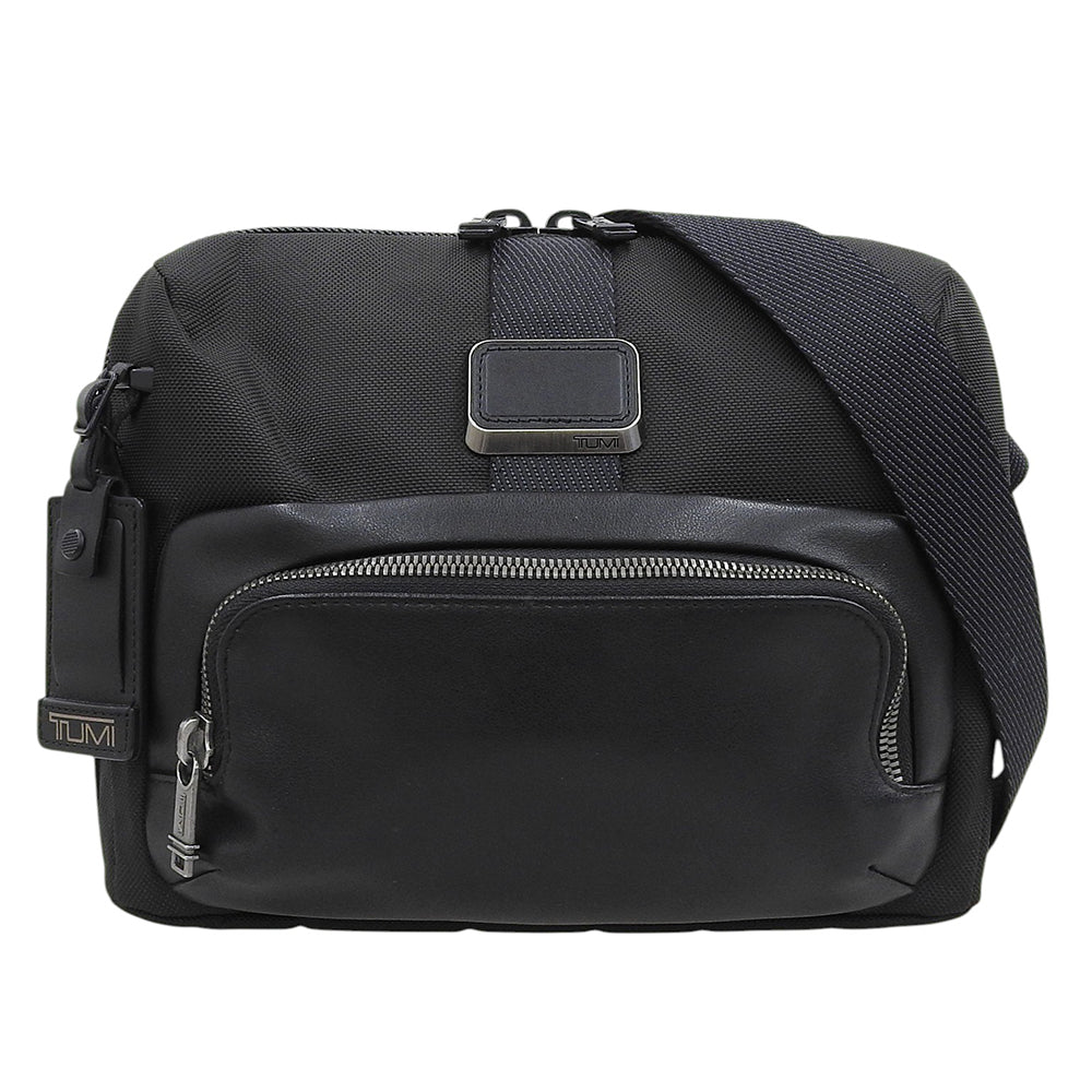 TUMI トゥミ ALPHA BRAVO Lewis Crossbody ナイロン レザー バッグ ショルダーバッグ メンズ 黒 ブラック 232305D ショルダーバッグ