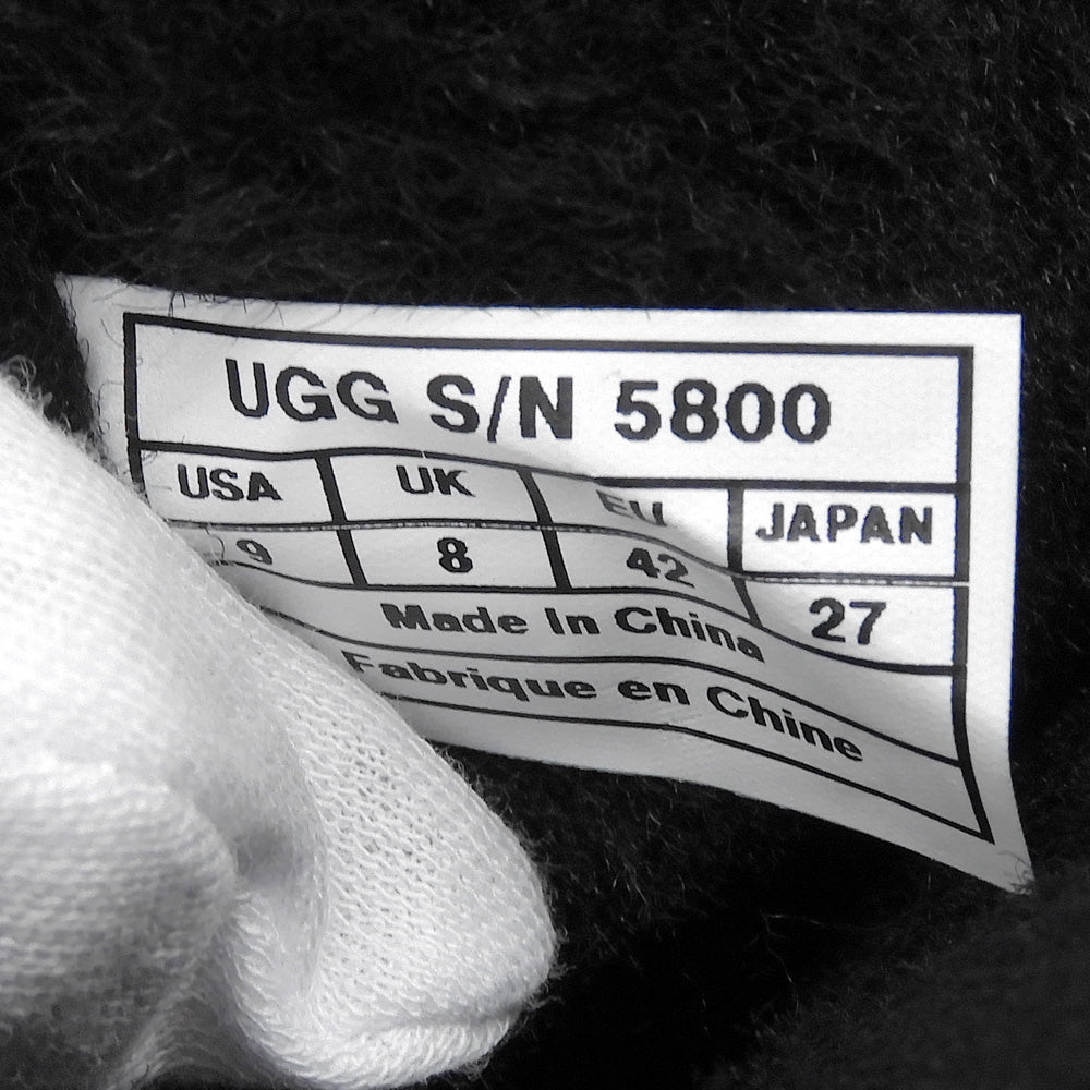 UGG アグ 新品同様 クラシックショートブーツ シューズ メンズ ブラック 9 5800 シューズ