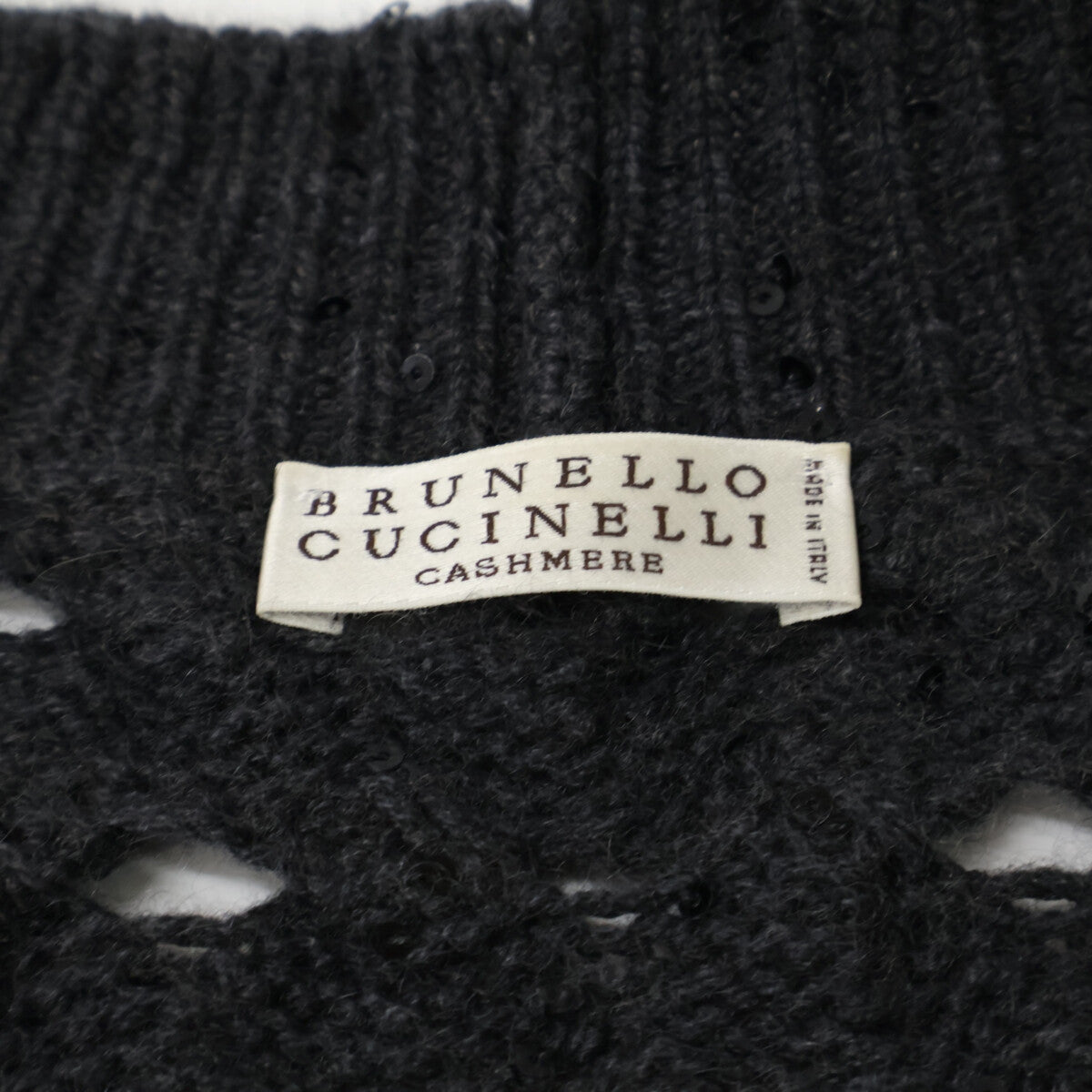 BRUNELLO CUCINELLI ブルネロクチネリ 【美品/国内正規】カシミヤｘシルク スパンコール ニットカーディガン トップス