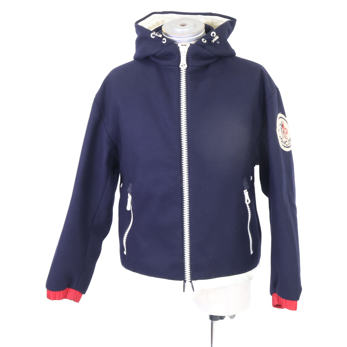 MONCLER モンクレール ｘAMI ALEXANDRE MATTIUSSI アミ アレクサンドル マテュッシ JEREMIE ウール アームロゴワッペン フーディダウンジャケット ジャケット