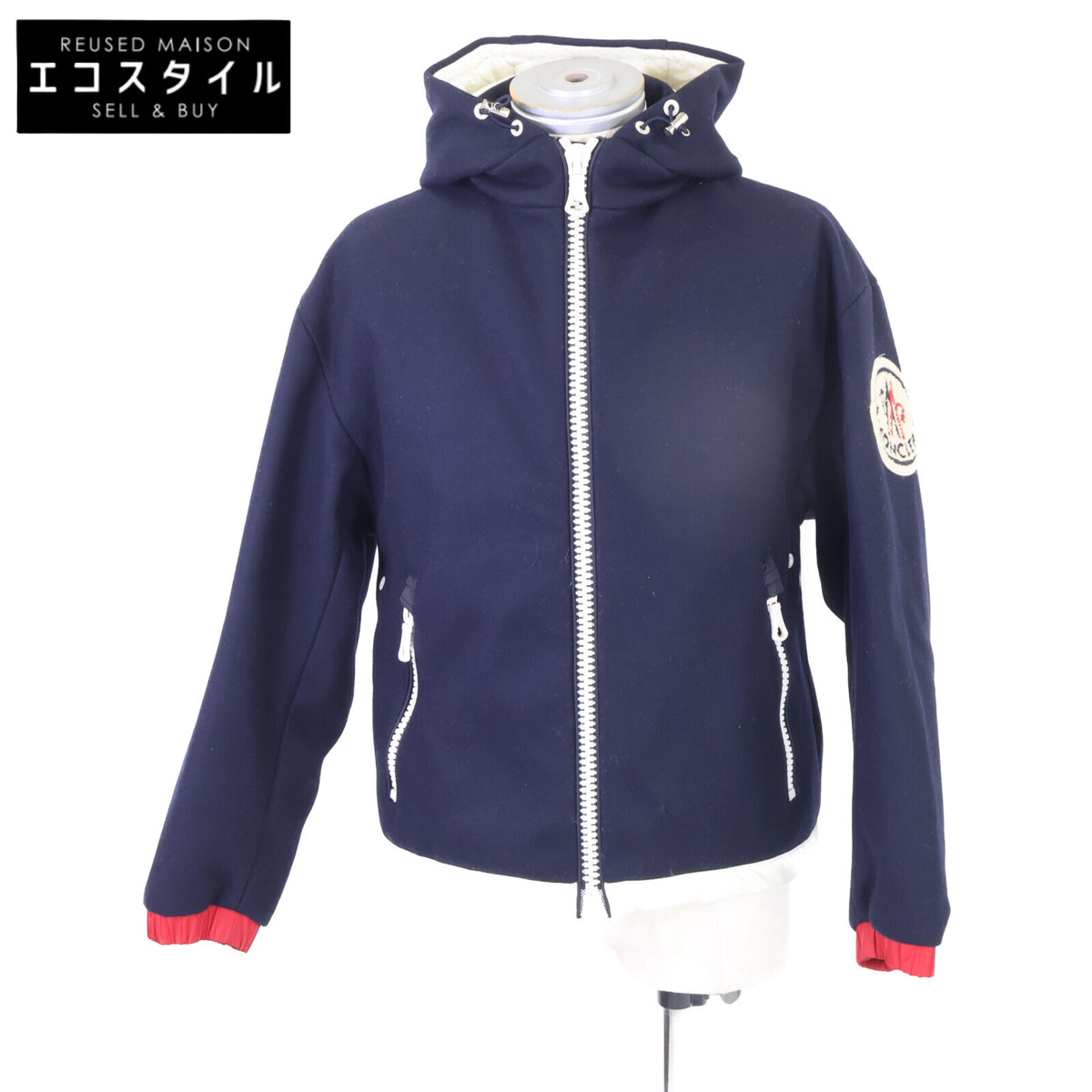 MONCLER モンクレール ｘAMI ALEXANDRE MATTIUSSI アミ アレクサンドル マテュッシ JEREMIE ウール アームロゴワッペン フーディダウンジャケット ジャケット