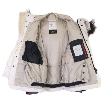 MONCLER モンクレール GRENOBLE グルノーブル COLMIANE ナイロン/ウール切替 ファー付フーディダウンジャケット ジャケット