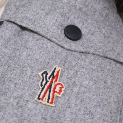 MONCLER モンクレール GRENOBLE グルノーブル COLMIANE ナイロン/ウール切替 ファー付フーディダウンジャケット ジャケット