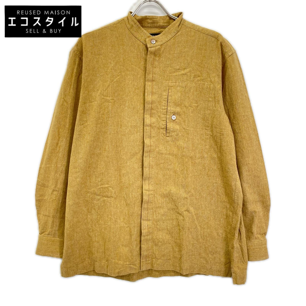 ISSEY MIYAKE MEN イッセイミヤケメン ME13FJ130 コットン バンドカラー長袖シャツ トップス