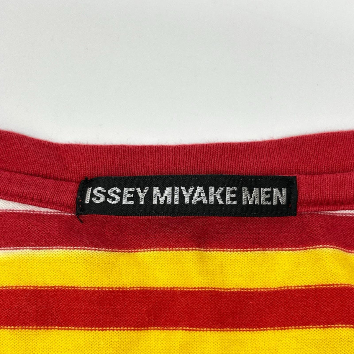 ISSEY MIYAKE MEN イッセイミヤケメン 15AW マルチカラー ME53JK195 ボーダープリント コットンTシャツ トップス