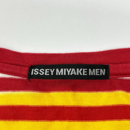 ISSEY MIYAKE MEN イッセイミヤケメン 15AW マルチカラー ME53JK195 ボーダープリント コットンTシャツ トップス