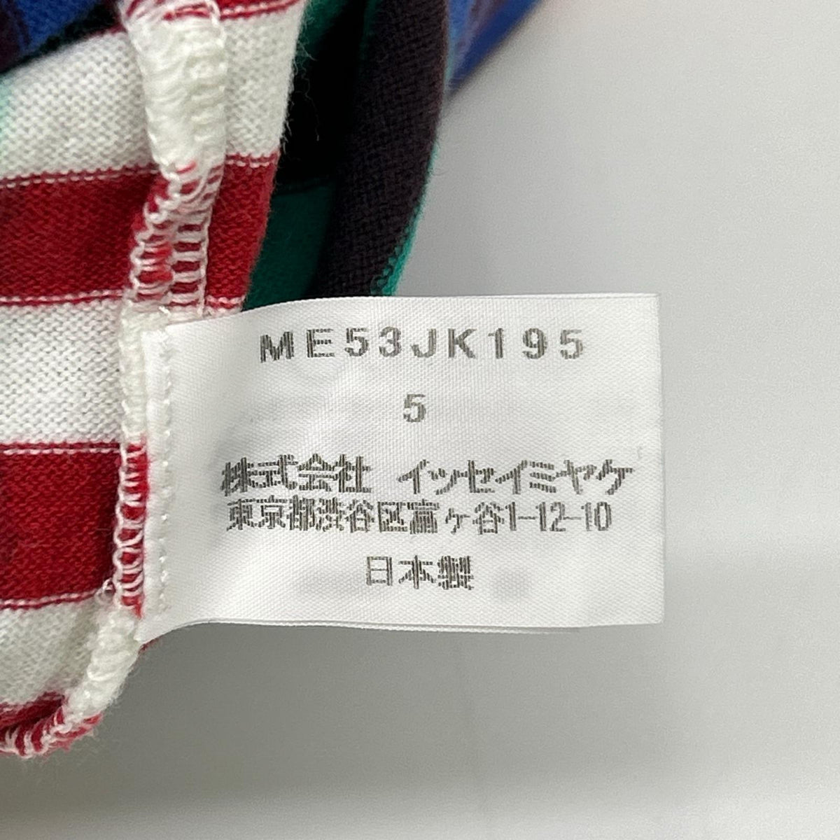 ISSEY MIYAKE MEN イッセイミヤケメン 15AW マルチカラー ME53JK195 ボーダープリント コットンTシャツ トップス