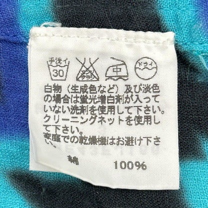 ISSEY MIYAKE MEN イッセイミヤケメン 14AW ME43FJ166 ブルー×ブラック サイケデリックラインプリントシャツ トップス