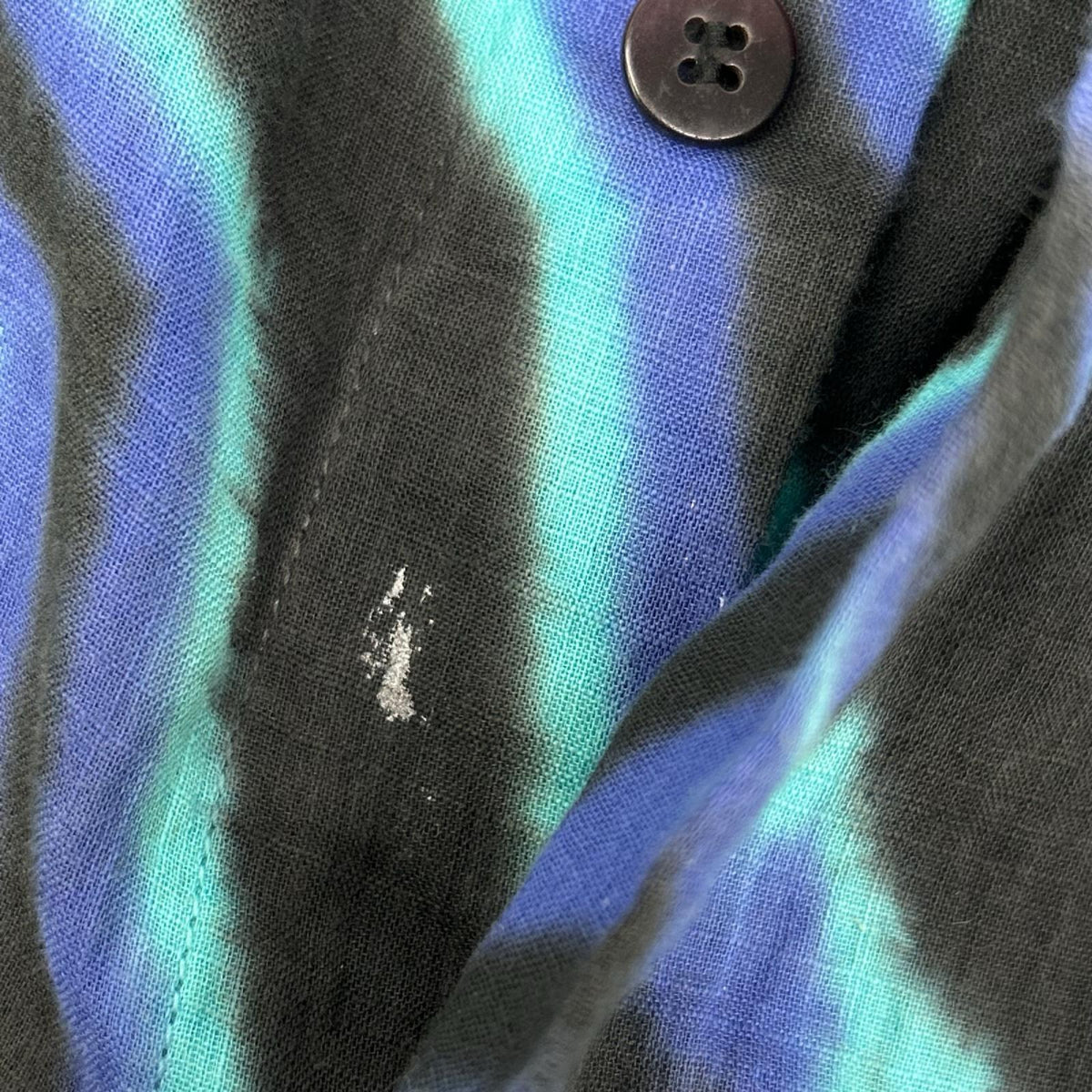 ISSEY MIYAKE MEN イッセイミヤケメン 14AW ME43FJ166 ブルー×ブラック サイケデリックラインプリントシャツ トップス