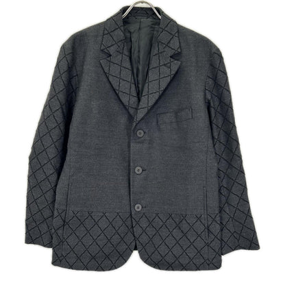 ISSEY MIYAKE MEN イッセイミヤケメン 13AW ME33FD210 グレー 袖切り替え テーラードジャケット ジャケット