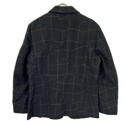 ISSEY MIYAKE MEN イッセイミヤケメン 12AW ME23FD115 ブラック チェック 変形テーラードジャケット ジャケット