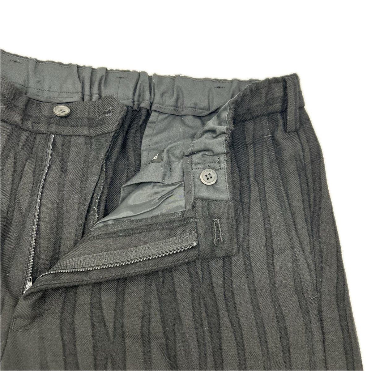ISSEY MIYAKE MEN イッセイミヤケメン 15AW ME53FF135 ウール ストライプ イージーパンツ ボトムス