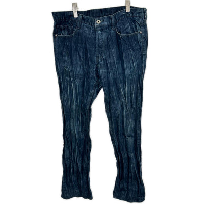 ISSEY MIYAKE MEN イッセイミヤケメン 14SS ME41FF145 ねじり加工 インディゴ染め ボタンフライ デニムパンツ ボトムス