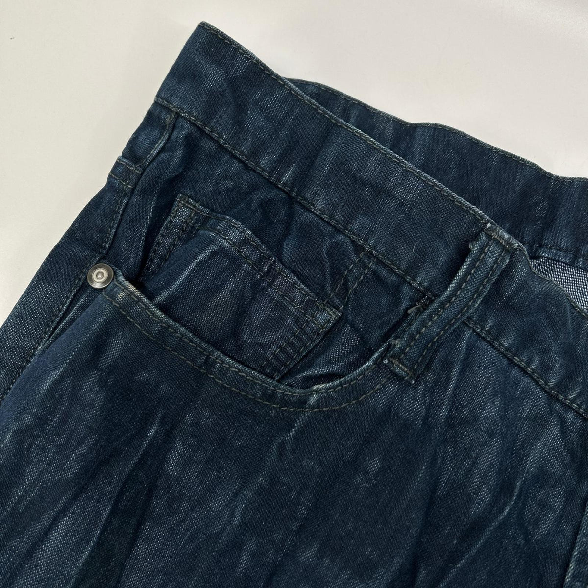 ISSEY MIYAKE MEN イッセイミヤケメン 14SS ME41FF145 ねじり加工 インディゴ染め ボタンフライ デニムパンツ ボトムス