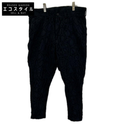 ISSEY MIYAKE MEN イッセイミヤケメン 18SS ブラック ME81FF238 ネットカット ジャカード デザイン テーパードパンツ ボトムス