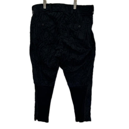 ISSEY MIYAKE MEN イッセイミヤケメン 18SS ブラック ME81FF238 ネットカット ジャカード デザイン テーパードパンツ ボトムス