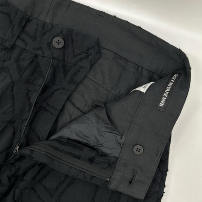ISSEY MIYAKE MEN イッセイミヤケメン 18SS ブラック ME81FF238 ネットカット ジャカード デザイン テーパードパンツ ボトムス