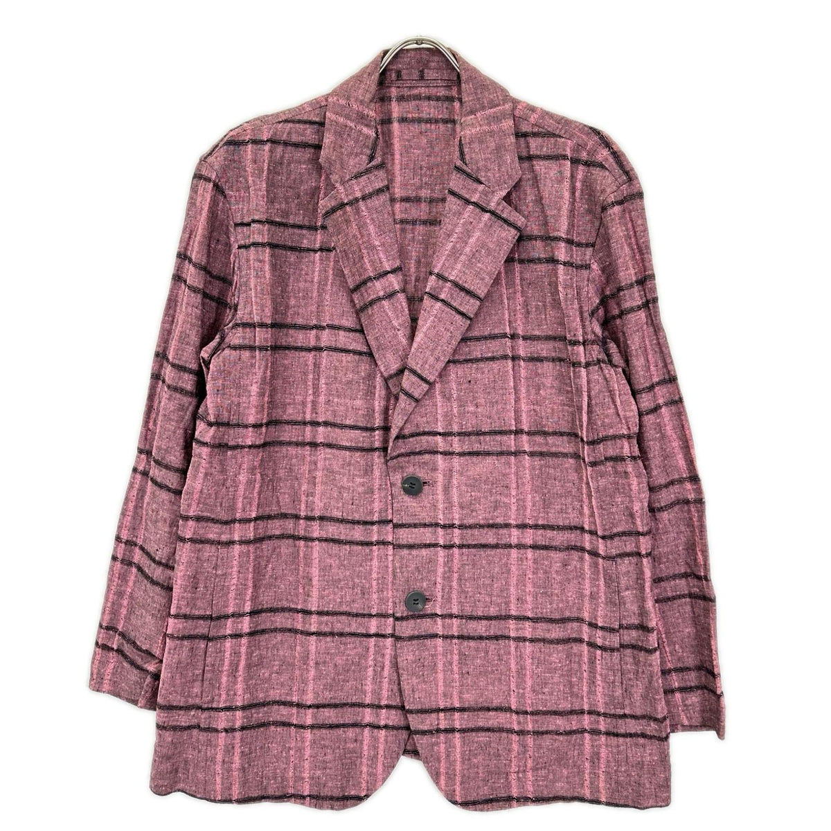 ISSEY MIYAKE MEN イッセイミヤケメン 20SS ME01FD123 リネンコットン チェックパターン テーラードジャケット ジャケット