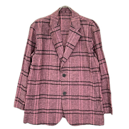 ISSEY MIYAKE MEN イッセイミヤケメン 20SS ME01FD123 リネンコットン チェックパターン テーラードジャケット ジャケット