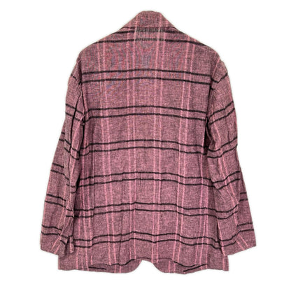 ISSEY MIYAKE MEN イッセイミヤケメン 20SS ME01FD123 リネンコットン チェックパターン テーラードジャケット ジャケット