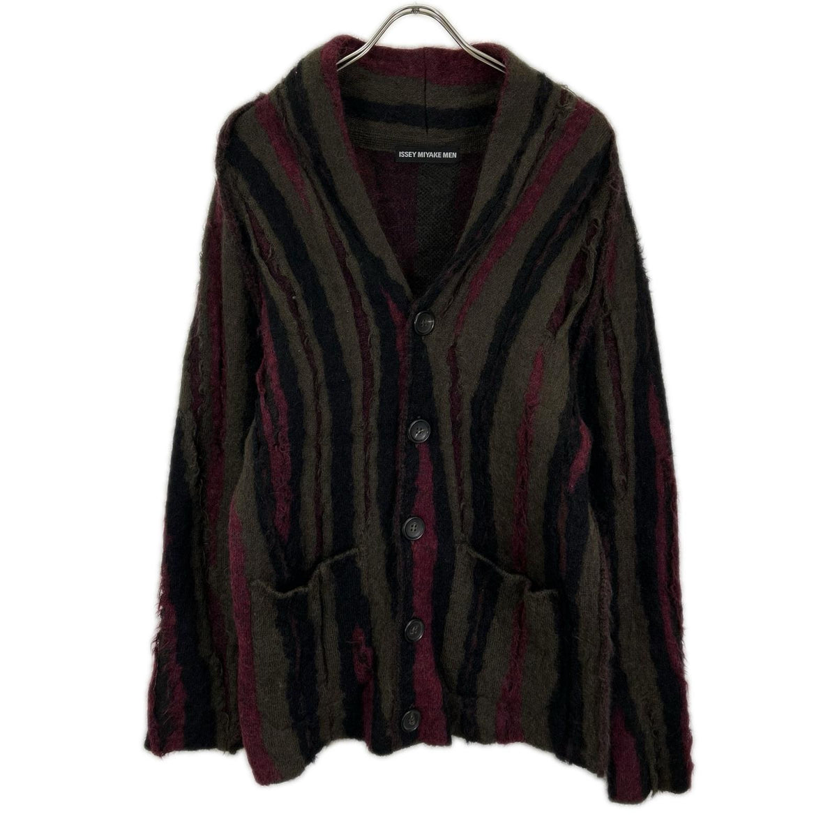 ISSEY MIYAKE MEN イッセイミヤケメン 14AW ME43KO177 マルチカラー モヘヤ カーディガン トップス