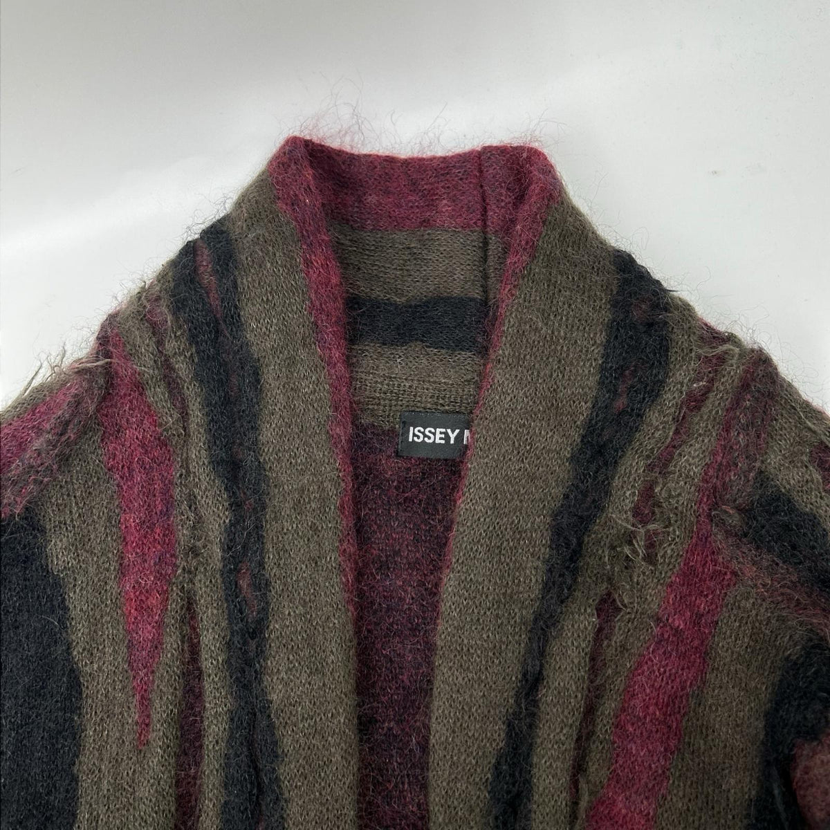 ISSEY MIYAKE MEN イッセイミヤケメン 14AW ME43KO177 マルチカラー モヘヤ カーディガン トップス
