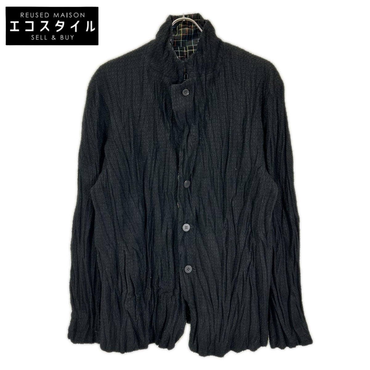 ISSEY MIYAKE MEN イッセイミヤケメン 14AW ME43FD016 シワ加工 リバーシブル ジャケット ジャケット