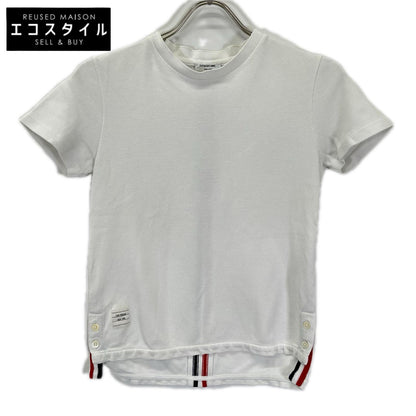 THOM BROWNE トムブラウン FJS013A-00050100 サイドボタン バックストライプ Tシャツ トップス