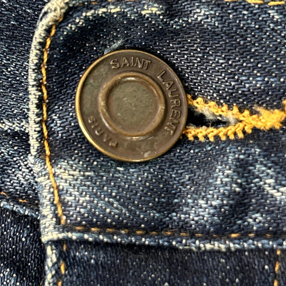 SAINT LAURENT PARIS サンローランパリ 378807 14SS エディ期 インディゴ ボタンフライ スキニー デニムパンツ ボトムス