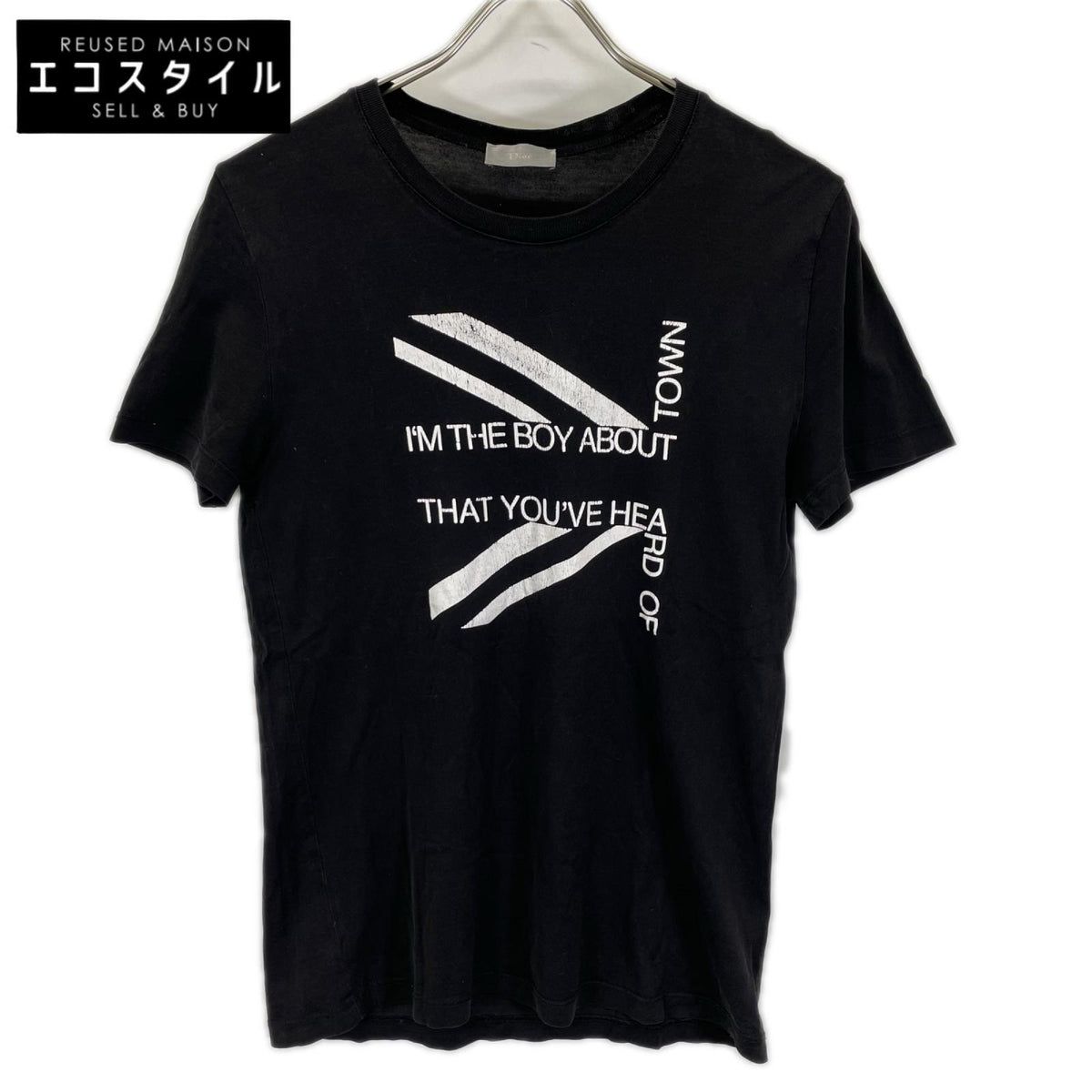 Dior HOMME ディオールオム 06年製 エディ期 ブラック ユニオンジャック Tシャツ トップス