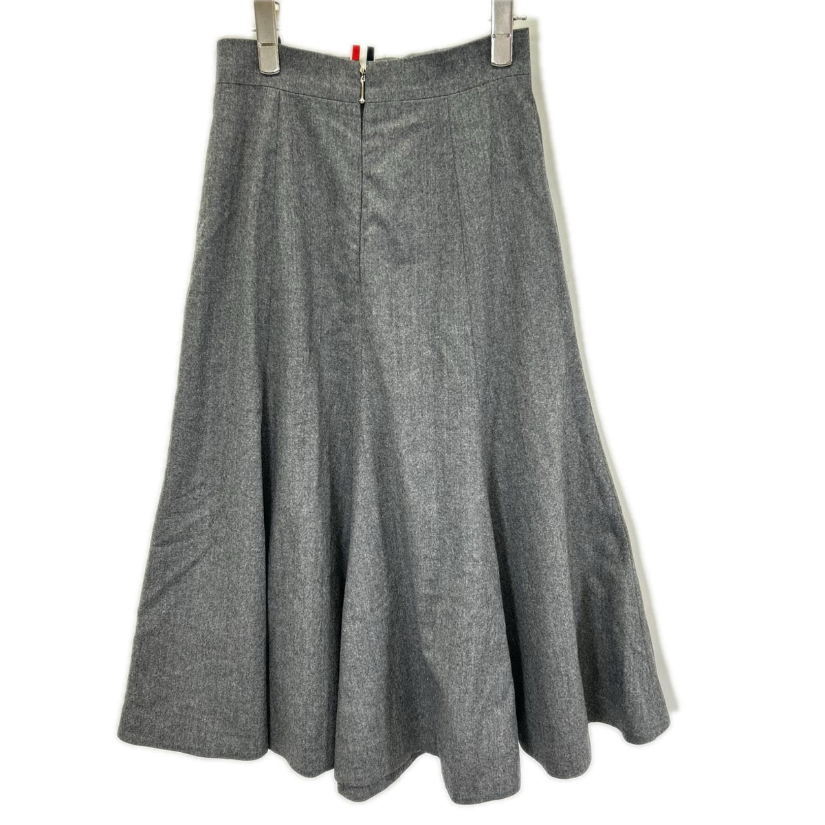 THOM BROWNE トムブラウン FGC738A-00021035 グレー ウール ロング フレアスカート スカート