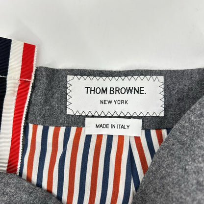 THOM BROWNE トムブラウン FGC738A-00021035 グレー ウール ロング フレアスカート スカート