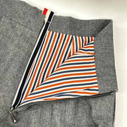 THOM BROWNE トムブラウン FGC738A-00021035 グレー ウール ロング フレアスカート スカート