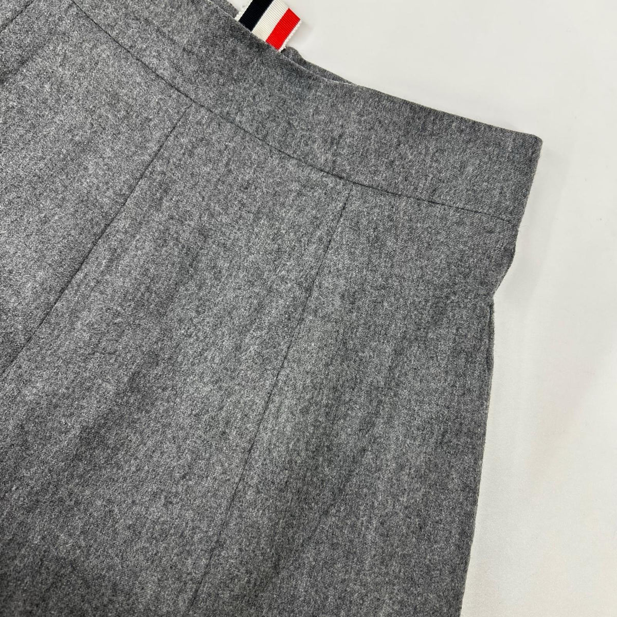 THOM BROWNE トムブラウン FGC738A-00021035 グレー ウール ロング フレアスカート スカート