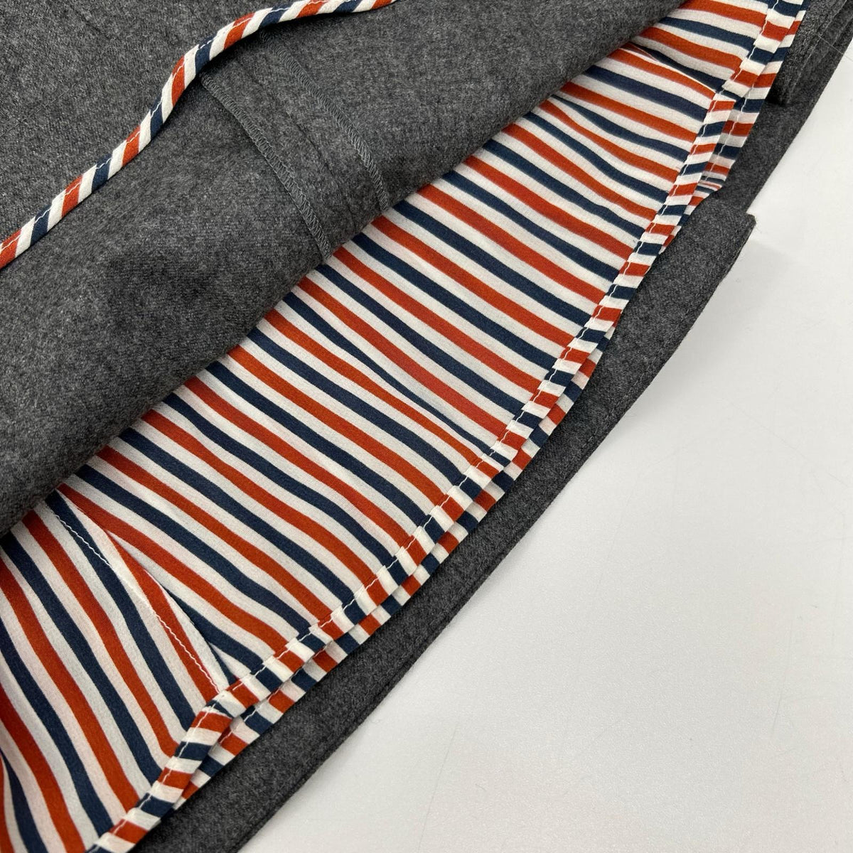 THOM BROWNE トムブラウン FGC738A-00021035 グレー ウール ロング フレアスカート スカート