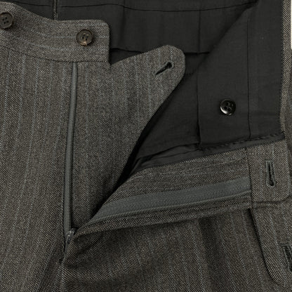 RING JACKET Carlo Barbera & C. Gray Stripe 2-Piece Suit Suit Set-up Unmarked Men's