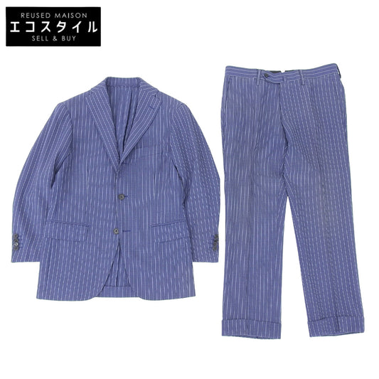 Stripe Suit Men's Blue 42 RT022S65X Suit Set Up 42 Men's