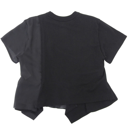 sacai サカイ Cotton Jersey 切替Tシャツ トップス レディース ブラック 3 24-07167 24SS トップス