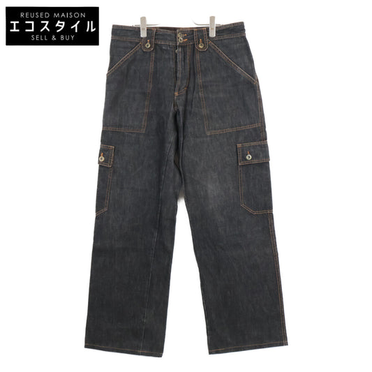 [Domestic Regular] Button Fly Denim Cargo Pants / Bottoms Men's