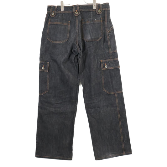 [Domestic Regular] Button Fly Denim Cargo Pants / Bottoms Men's