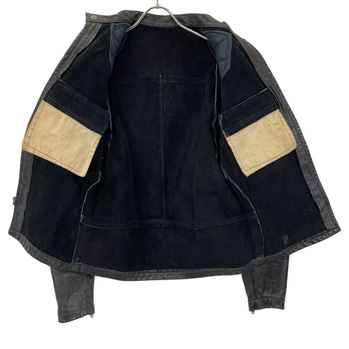 复古皮革 黑色 TALON拉链 加衬夹克 夹克 36 男士